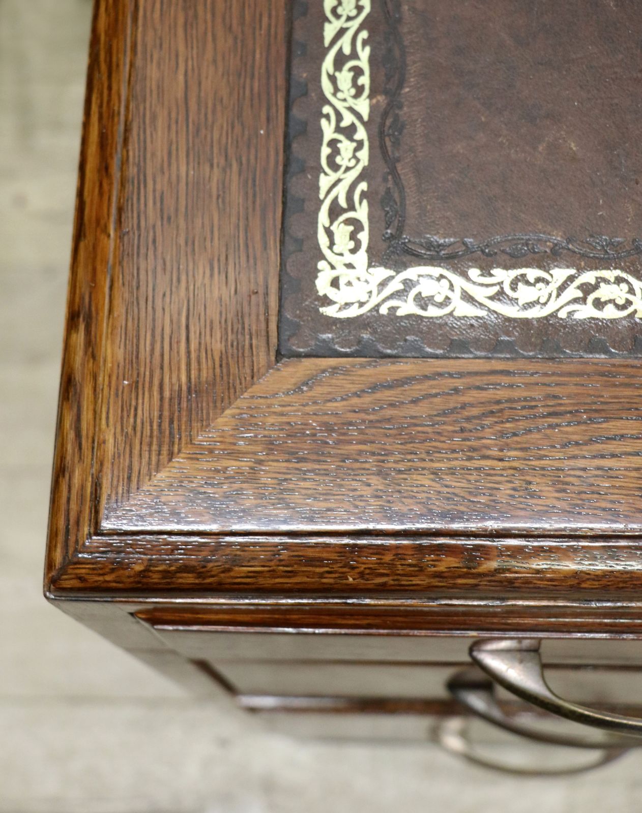 Furniture A Superb, Bold, Early Mid Century Oak Office Desk. photo