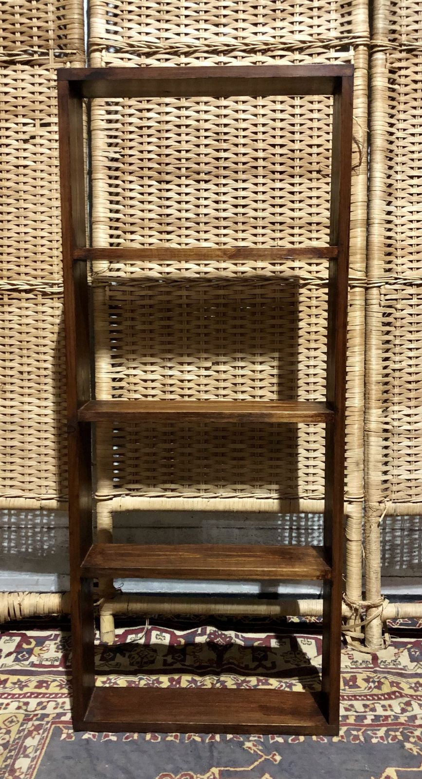 photo vinterior Handsome Pair Of Vintage Pine Shelves Or Spice Racks