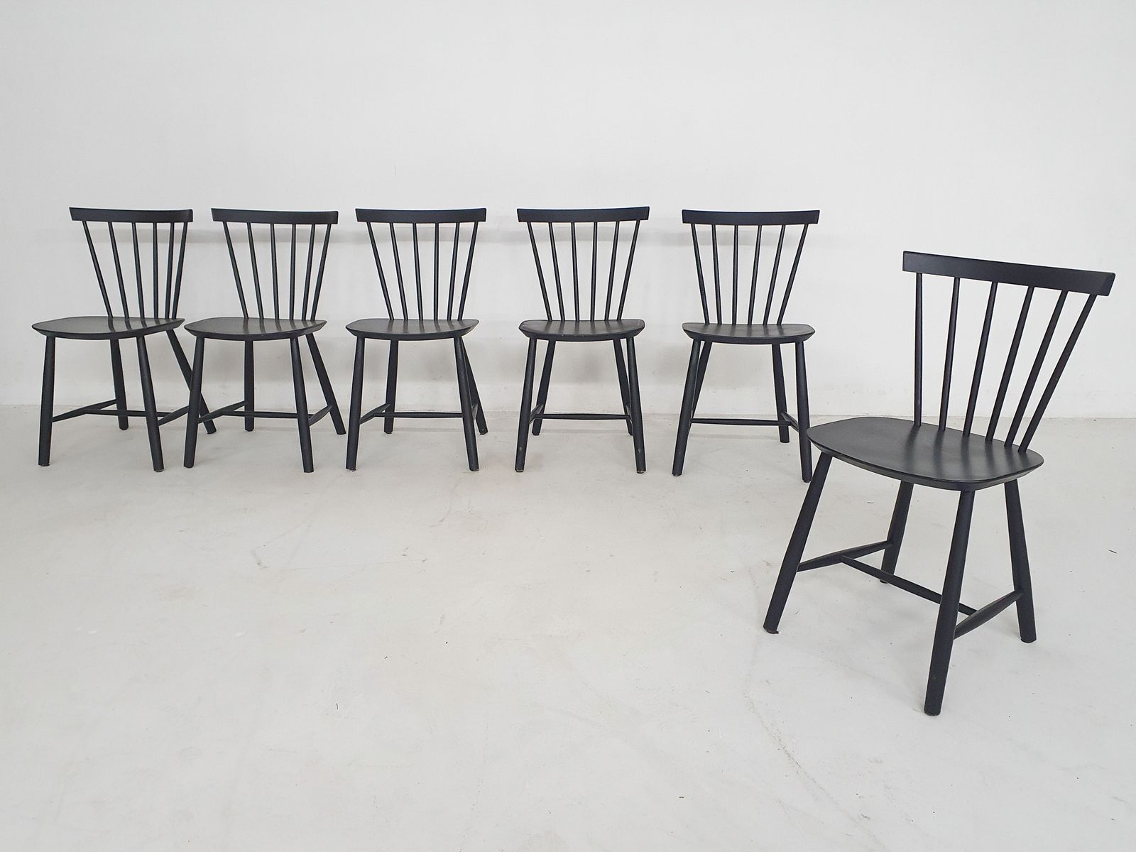 Poul M. Volther J46 Spindle Back Chairs Voor Fdb Møbler, Denemarken, 1956