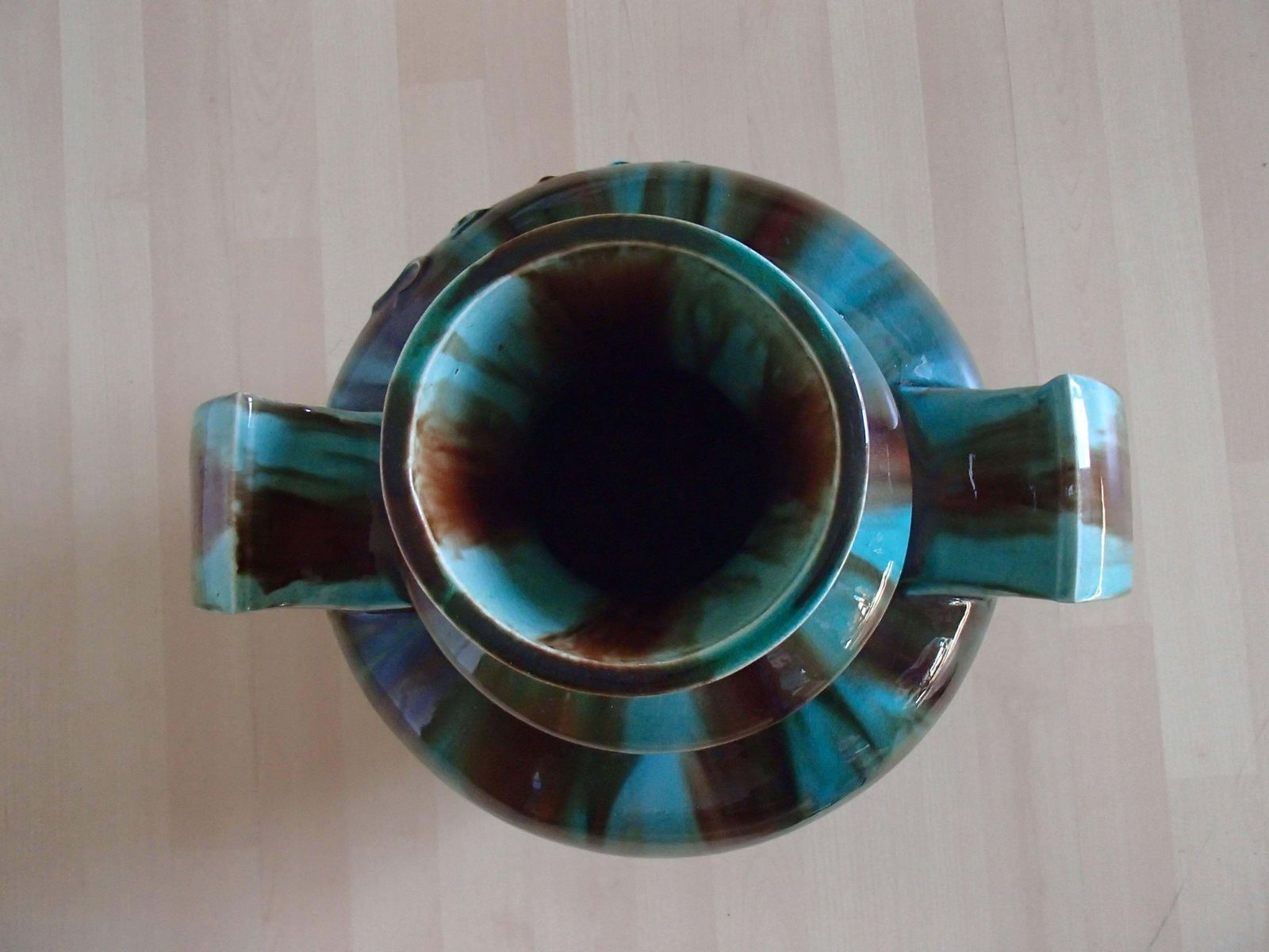Art Nouveau Huge Ceramic Advertising Vase Pastille Poncelet photo for sale