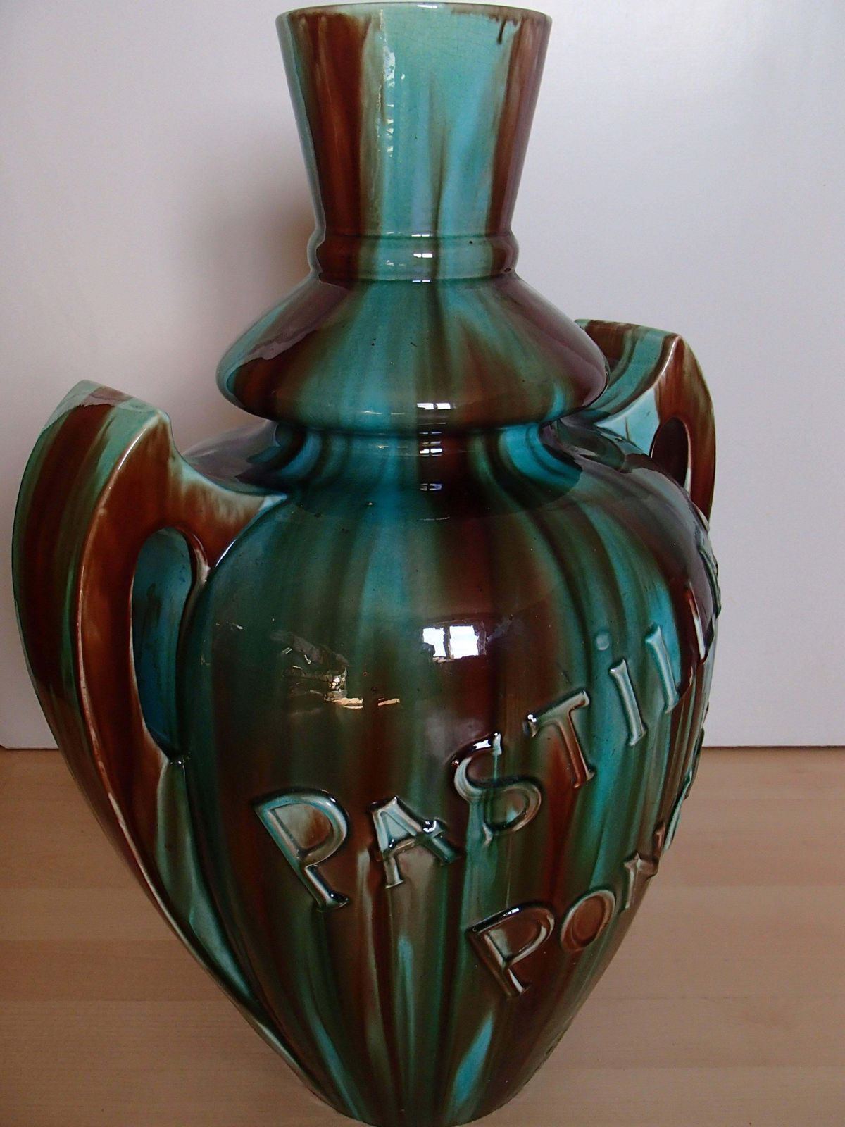 Art Nouveau Huge Ceramic Advertising Vase Pastille Poncelet photo Home Decor