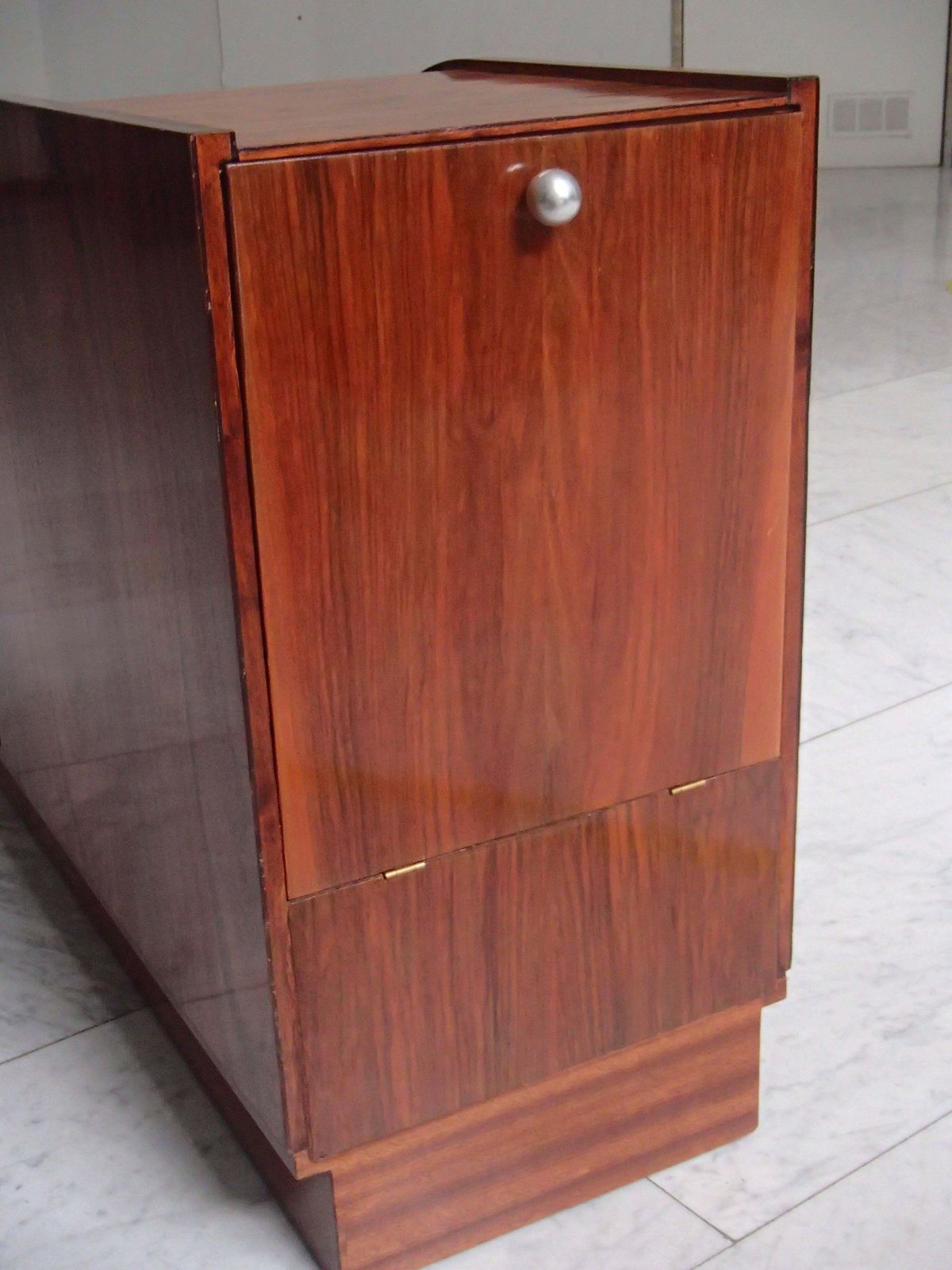 Art Deco Rosewood Bar With Mother Of Pearl Inlays And Chrome Elements photo furniture