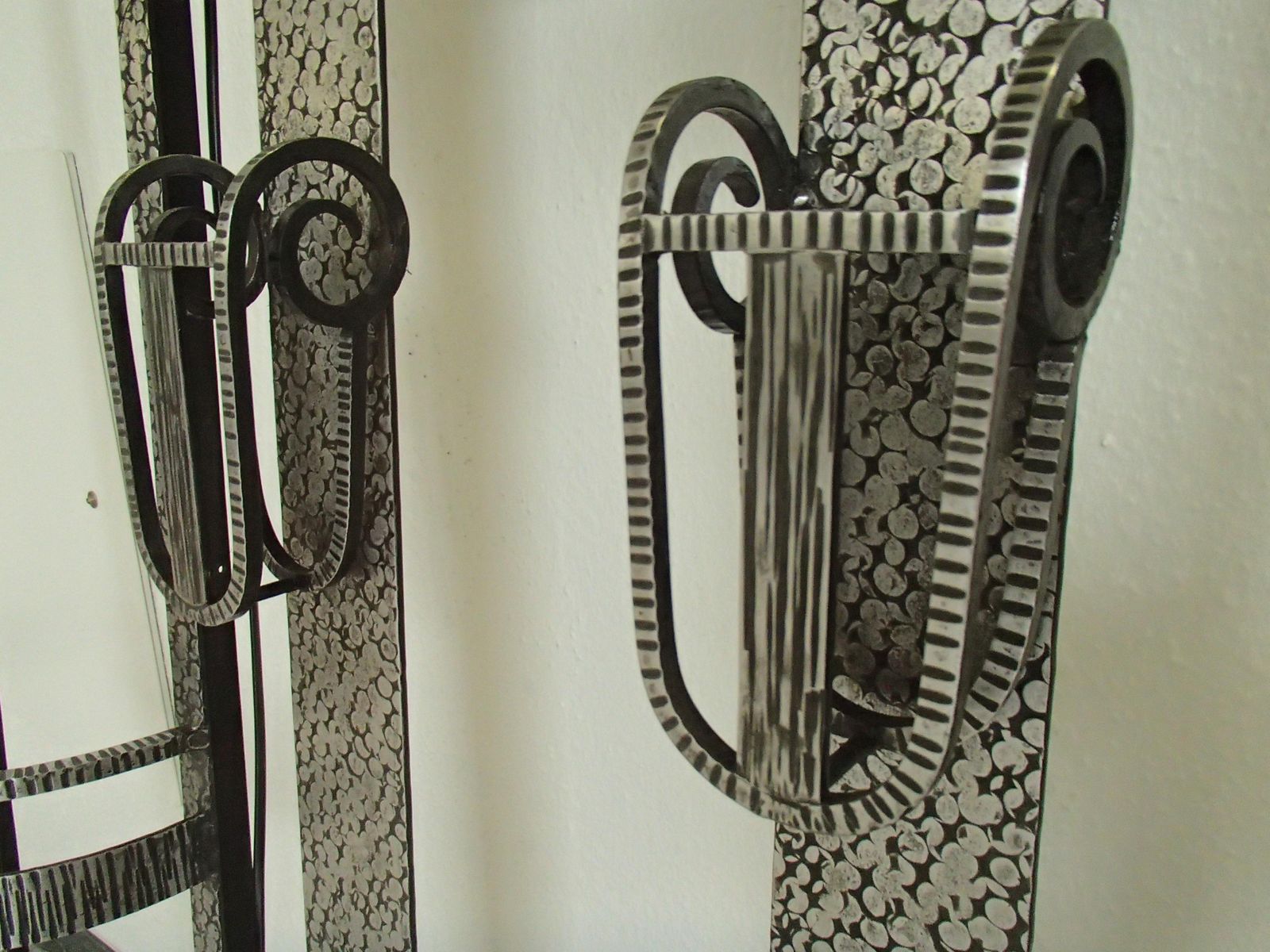 photo vinterior Art Deco Wrouth Iron Wardrobe With Mirror And Light