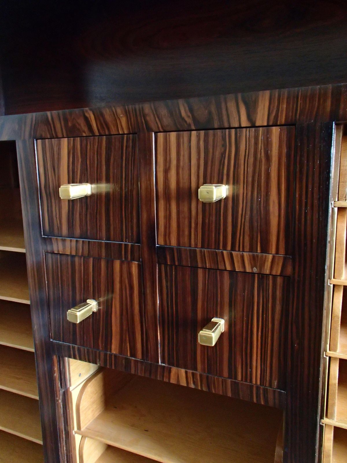Art Deco Cabinet With 27 Big And 4 Small Drawers Oak With Ebene De Macassar photo 14272.0