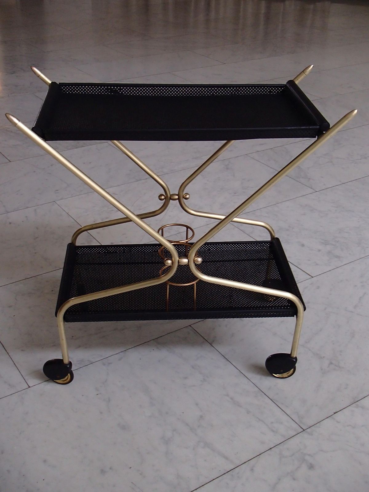 Mid Century Modern Bar Cart In The Style Of Mathieu Matégot photo buy