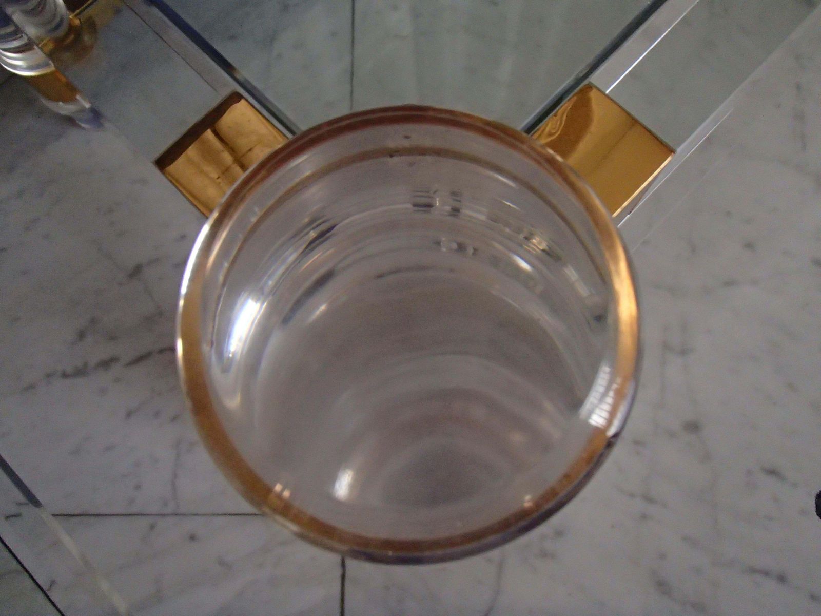 1918.0 Pair Of Modern Side Tables Plexi Glass, Glass And Brass photo