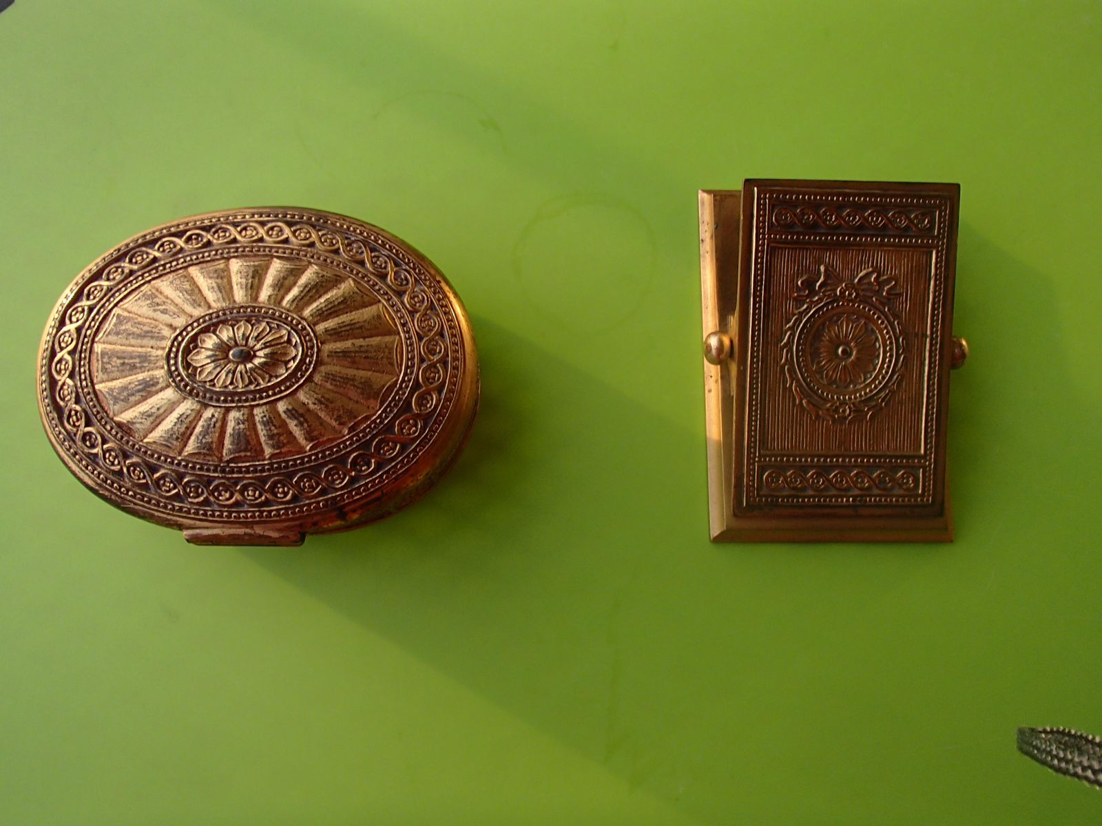 Art Nouveau Desk Set By Tiffany Calendar, Ink Dryer, Box And Clip photo furniture