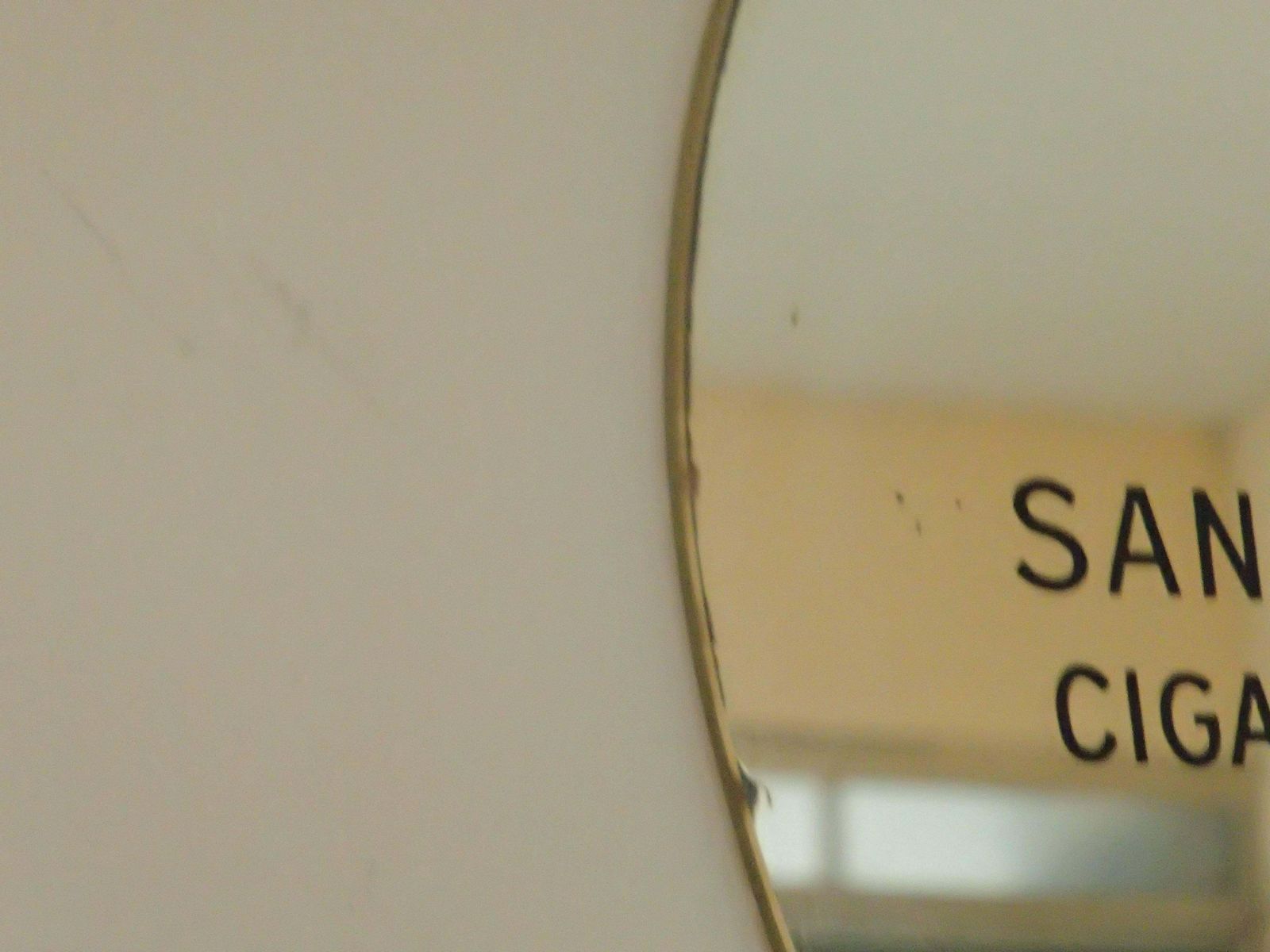 Midcentury Advertising Mirror "Airliner" San Telmo Cigar Co Bay City Michigan photo vinterior