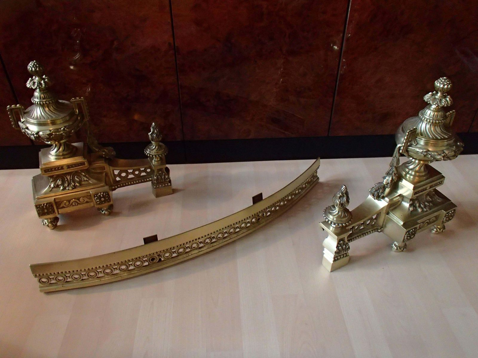 photo for sale 19th Century Empire Fireplace Bronze Or Brass