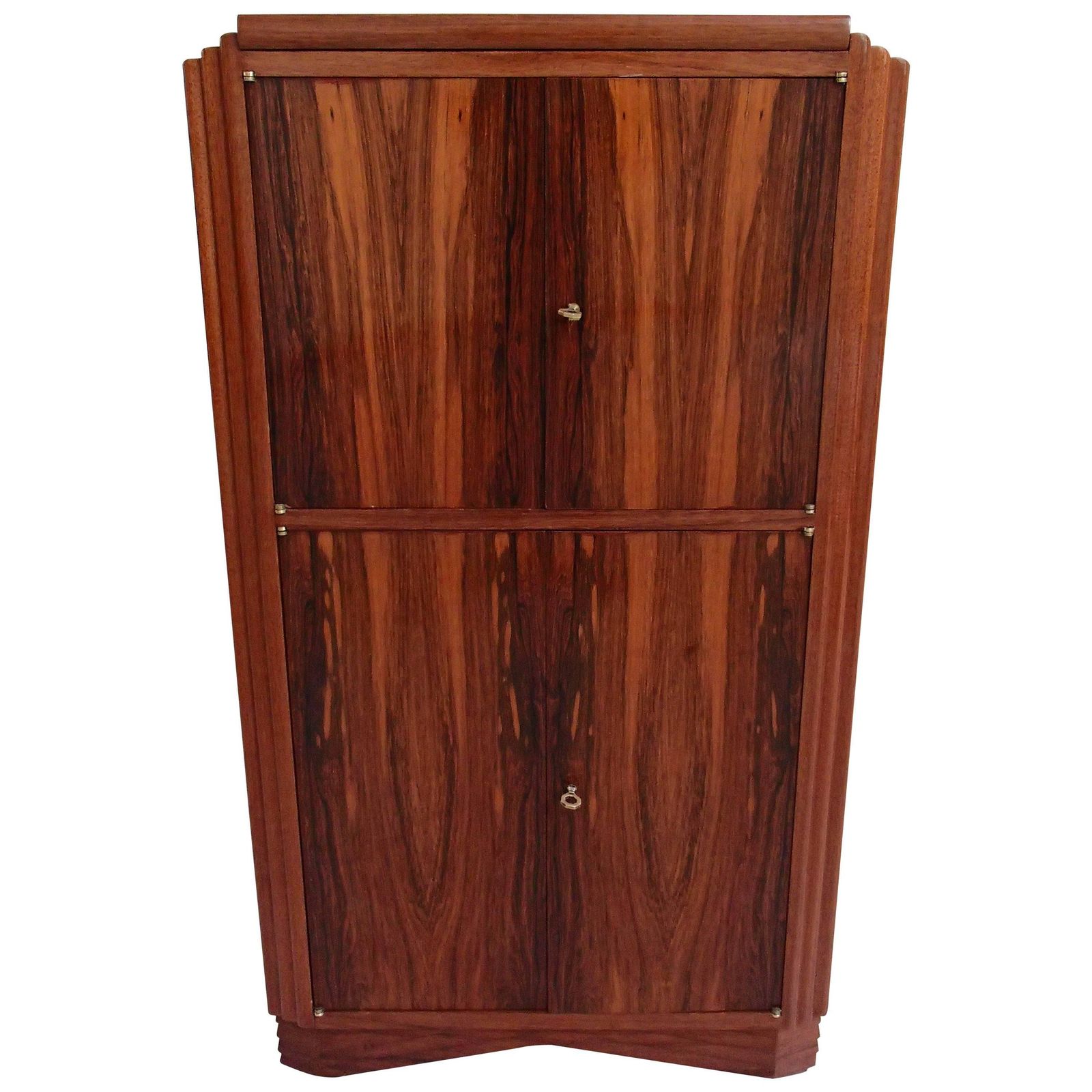 Art Deco Drink Cabinet Bar Ebene De Macassar Full Mahogonie