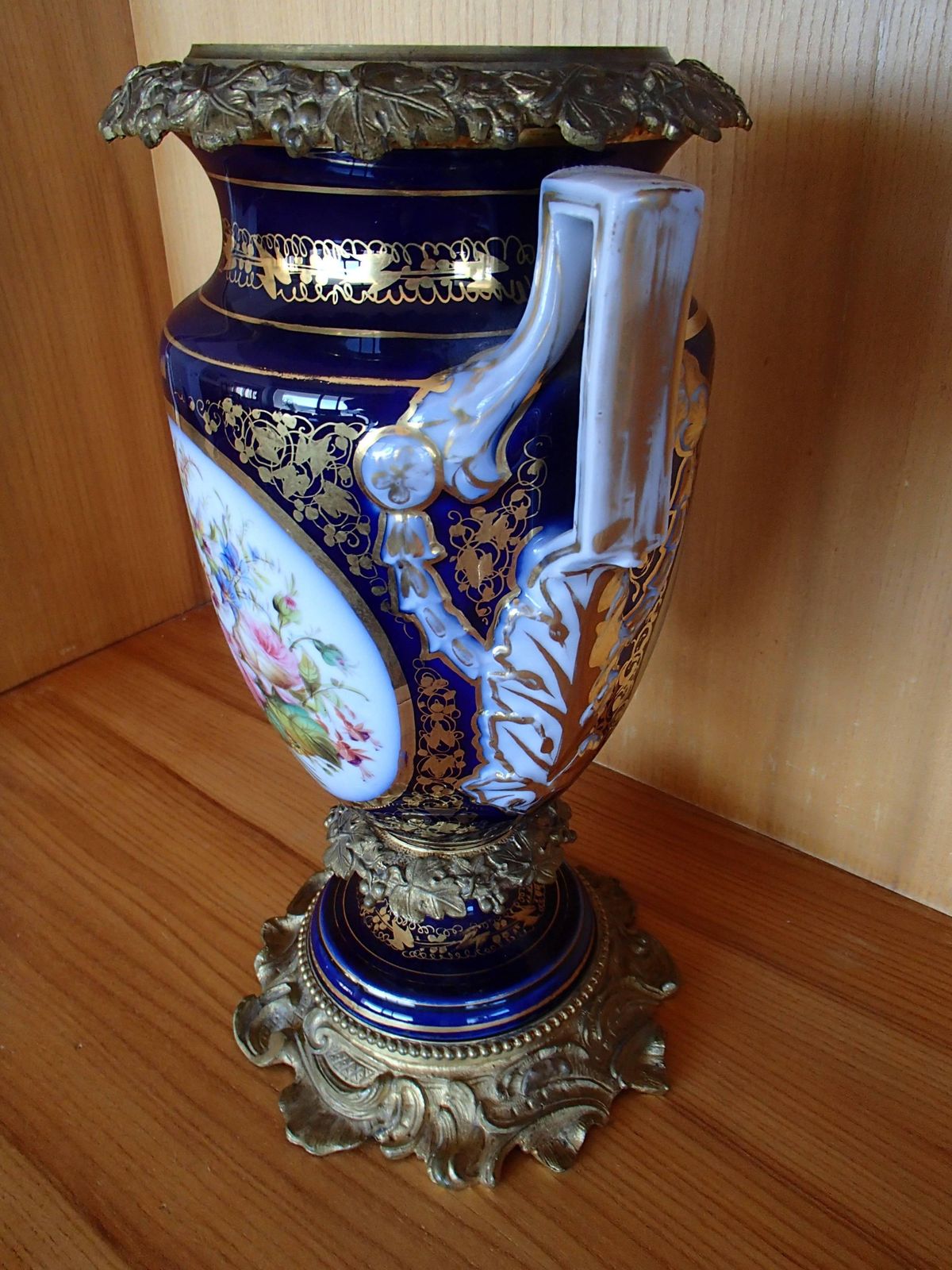 Napoleon III Amphora Shaped Porcelain Sèvre Vase With Bronze Parts photo furniture