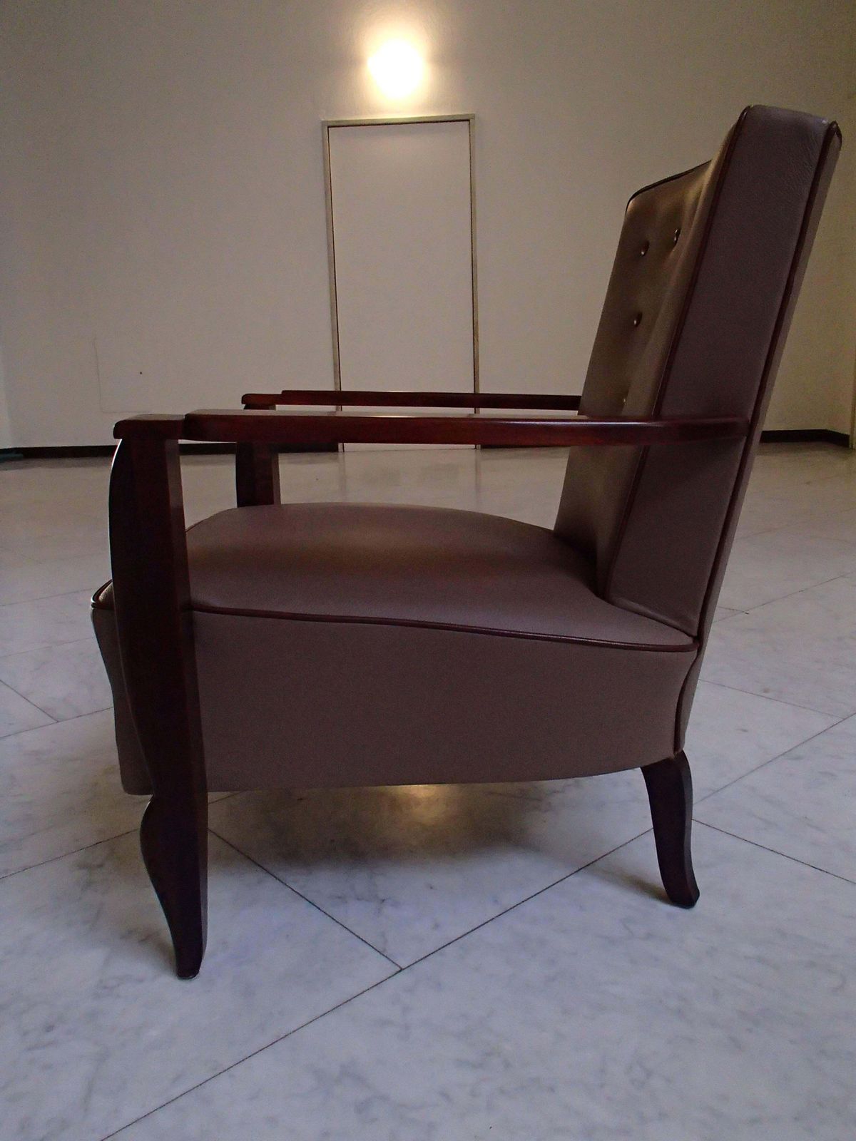 Pair Of 1940 Leather Lounge Chairs photo 6691.0