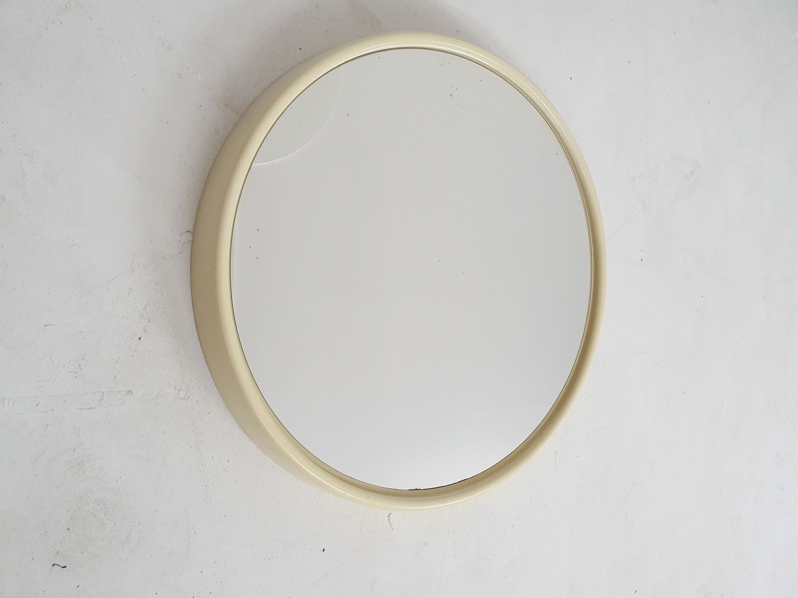 Mid Century Round Polyester Mirror, The Netherlands 1960's photo furniture