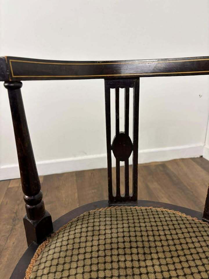 Edwardian Inlaid Tub Side Chair photo vinterior