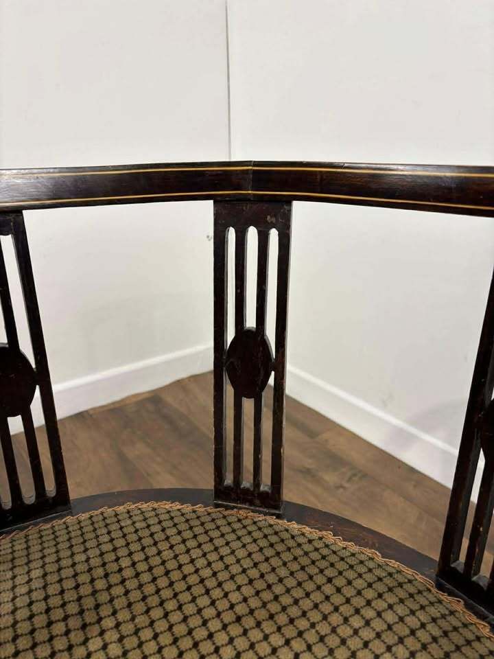 Furniture Edwardian Inlaid Tub Side Chair photo