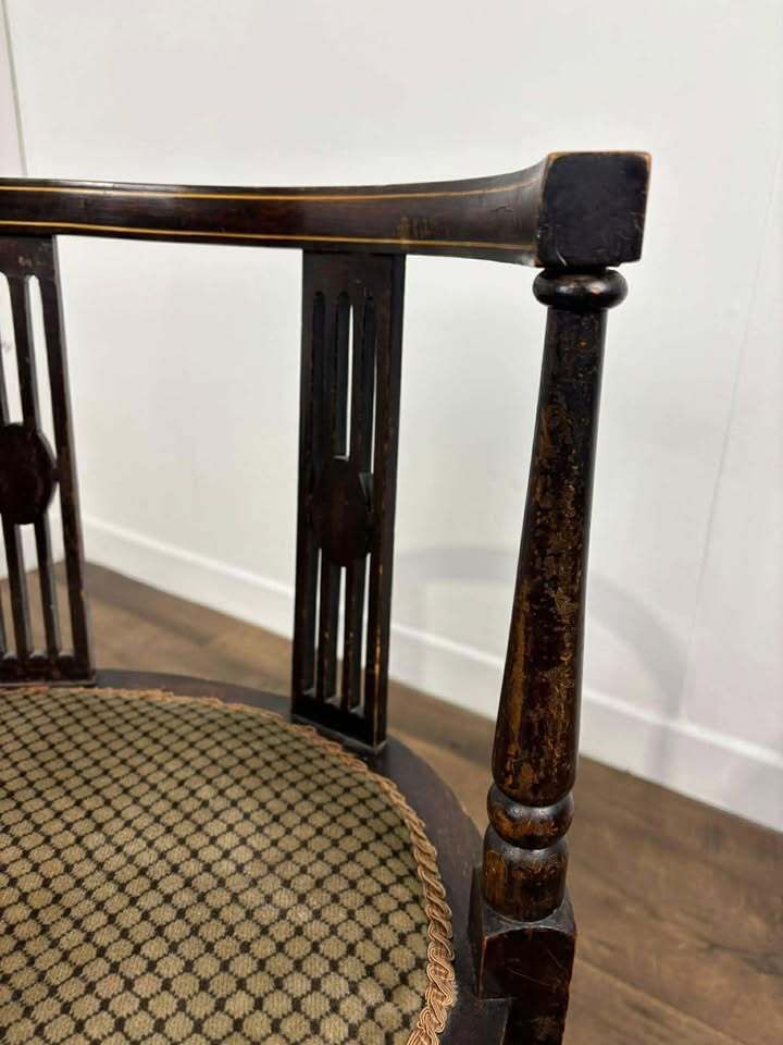 179.0 Edwardian Inlaid Tub Side Chair photo