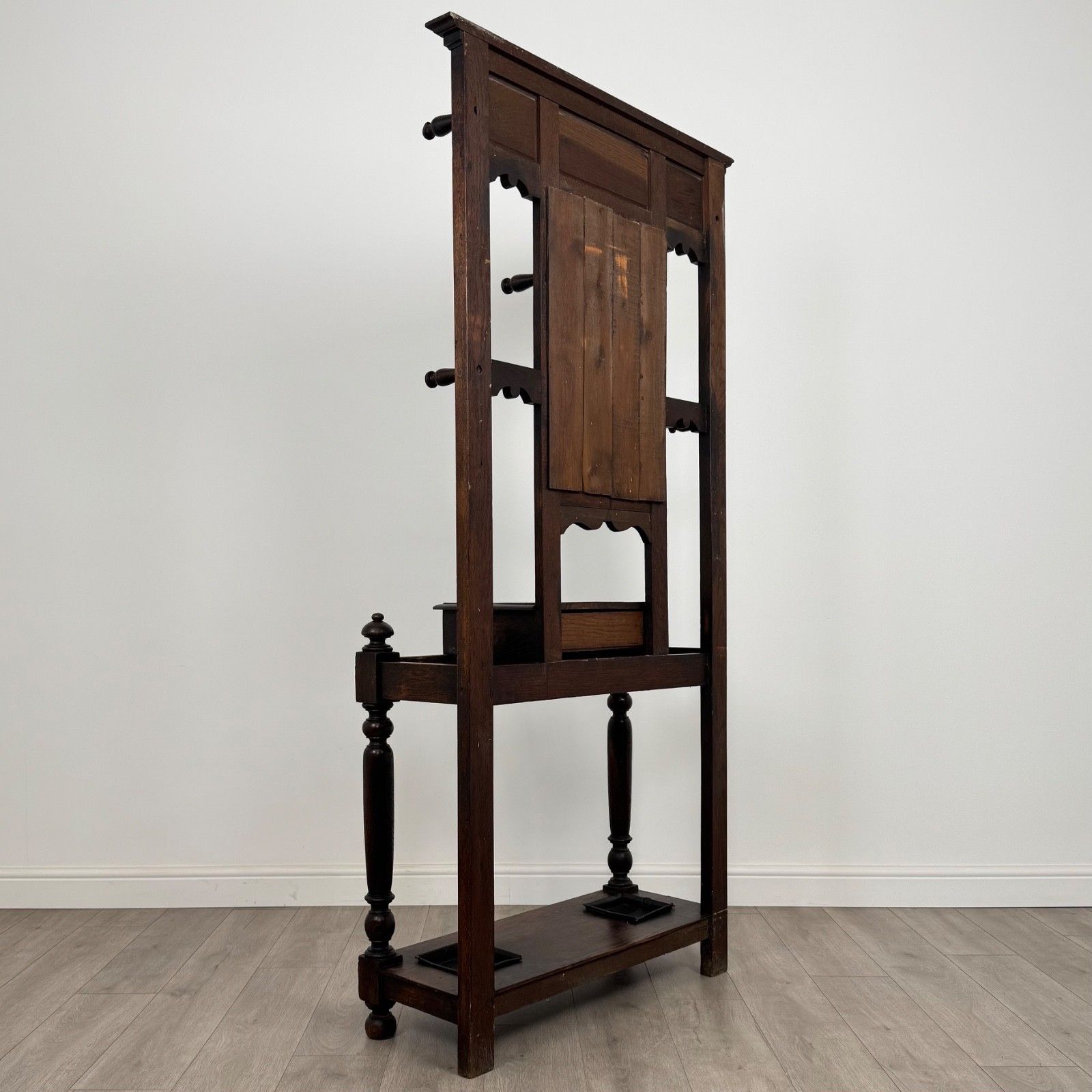Antique 19th Century Carved Oak Green Man Hall Stand photo Furniture