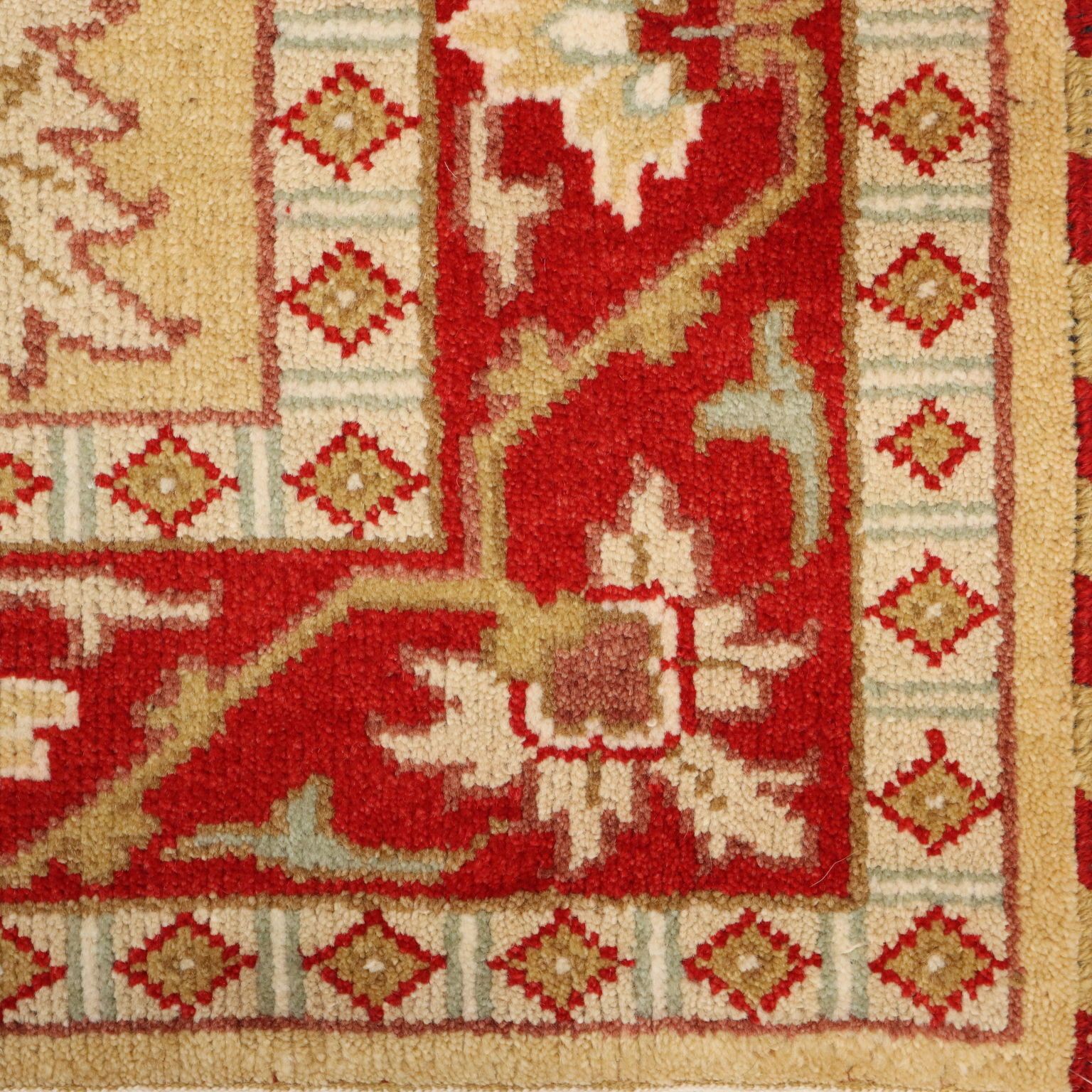 Antique Ziegler Carpet Cotton Heavy Knot India 88 X 59 In photo buy