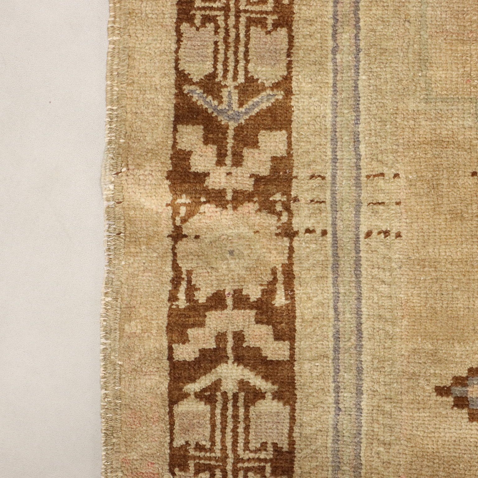 Antique Kazak Carpet Wool Thin Knot Handmade 90 X 44 In photo vinterior