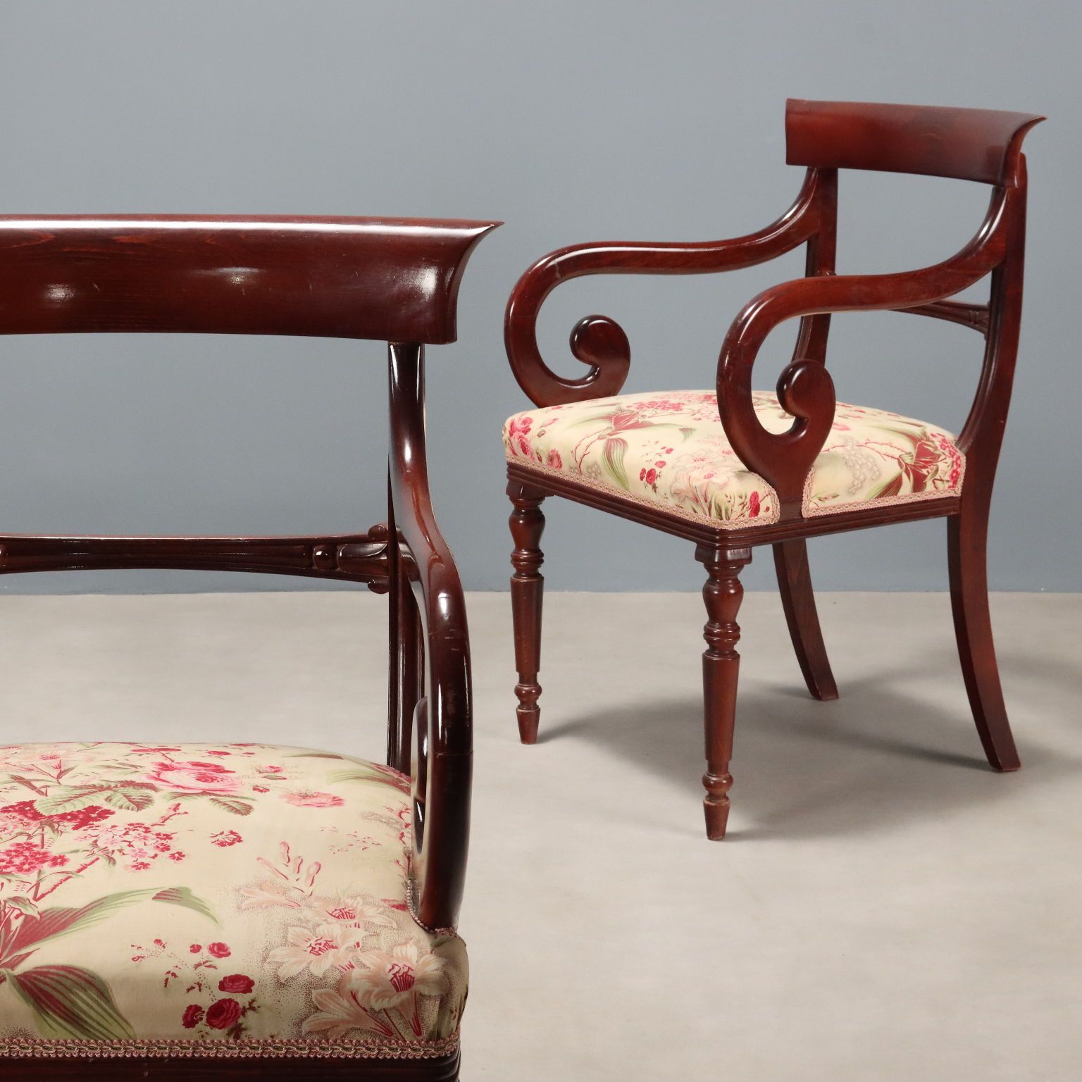 Antique Armchairs Louis Philippe Painted Beech XX Century photo Furniture