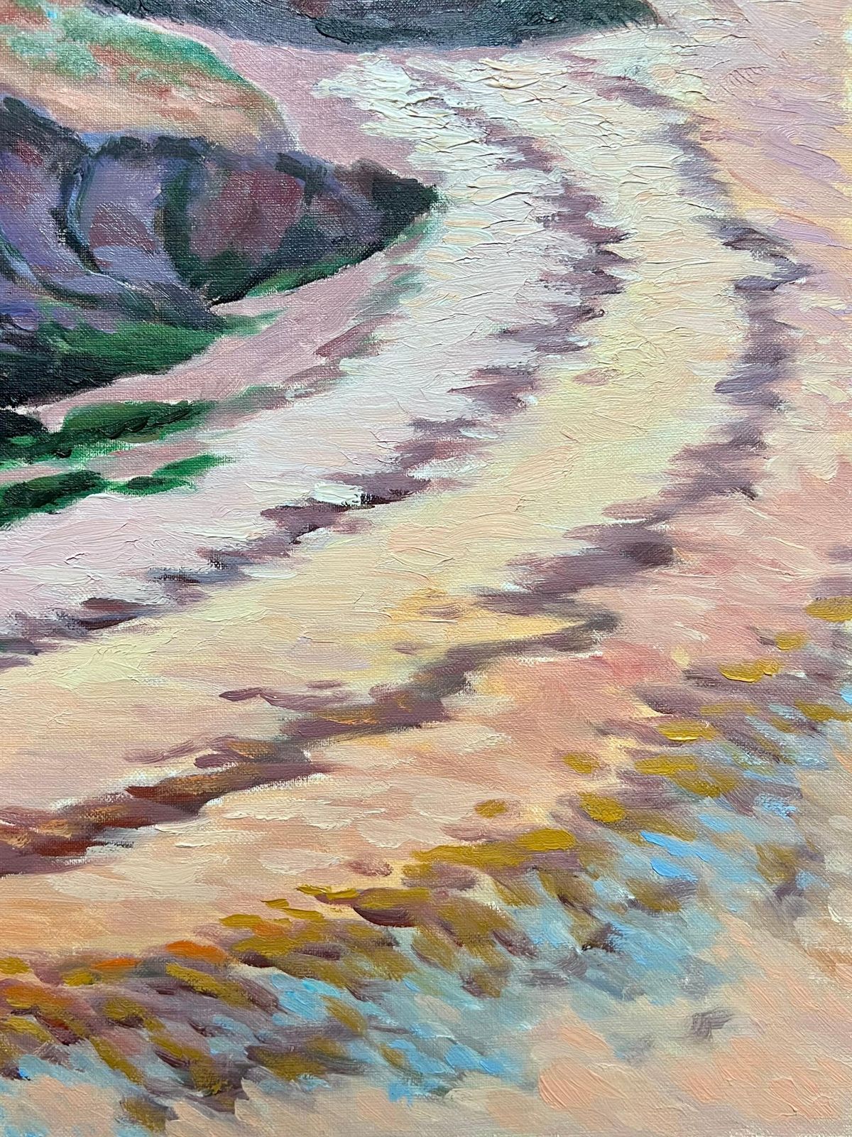 Art Georges Bordonove French Impressionist Oil Painting Coastal Path With Majestic Cliffs photo