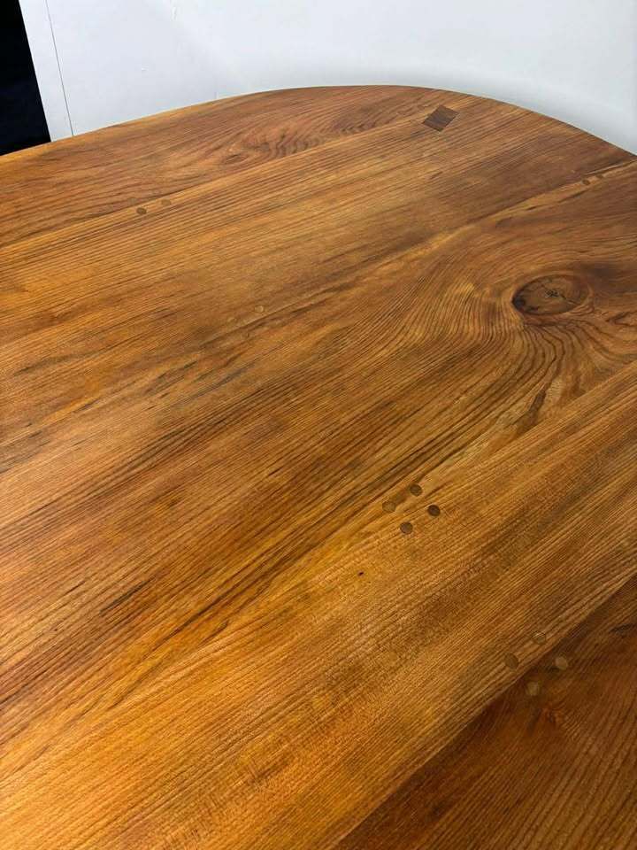 Custom Made Oval Elm Dining Table photo furniture