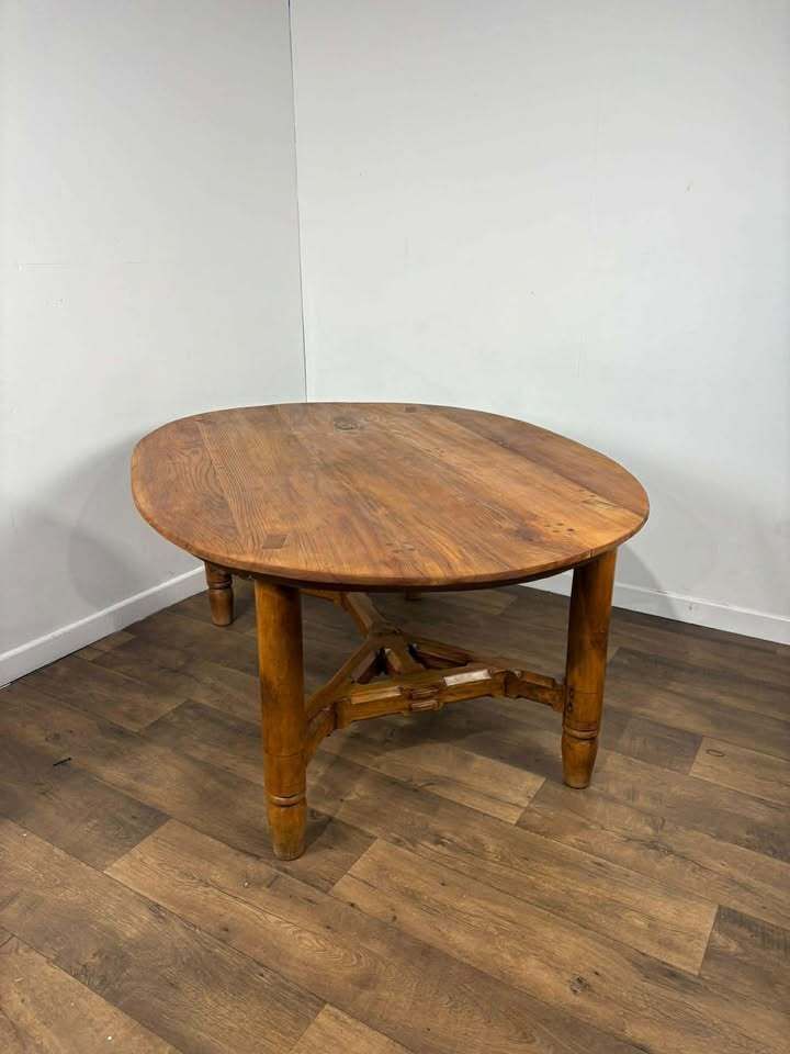 599.0 Custom Made Oval Elm Dining Table photo