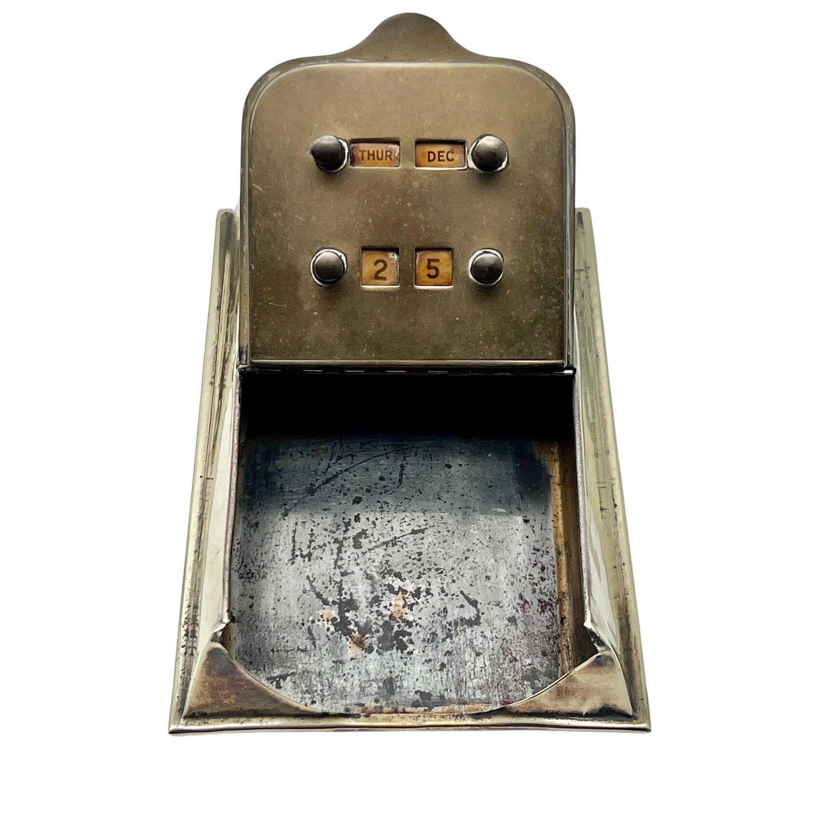 Antique Brass Perpetual Calendar & Note Holder   Tabor, Trego And Co   4 Carlton Gardens Sw1 Whitehall 8181   Study Decor   Office Decor