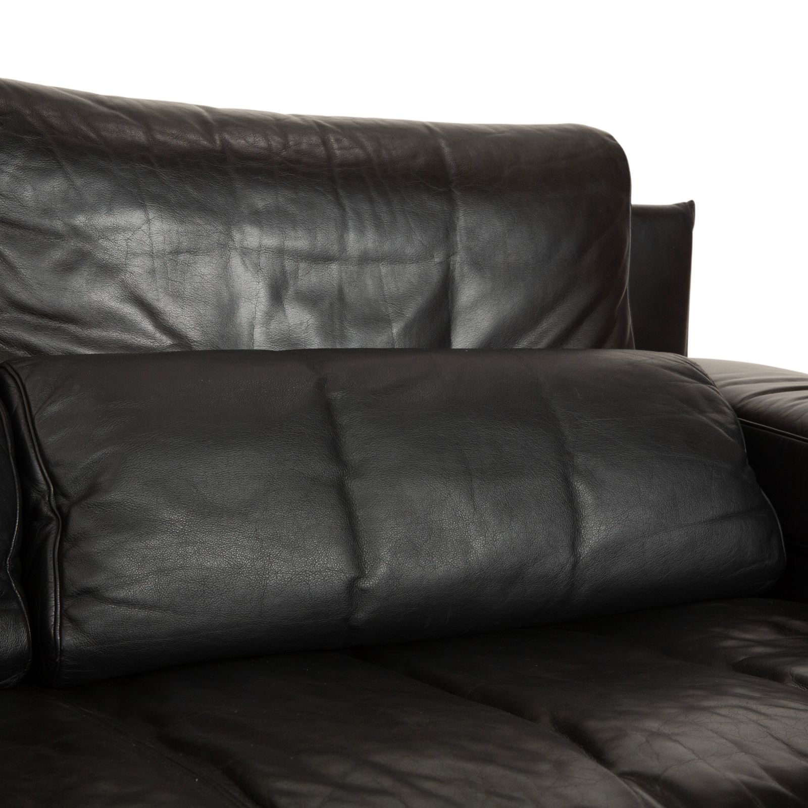 photo furniture Canapé 2 places Rolf Benz 6500 en cuir noir, fonction manuelle