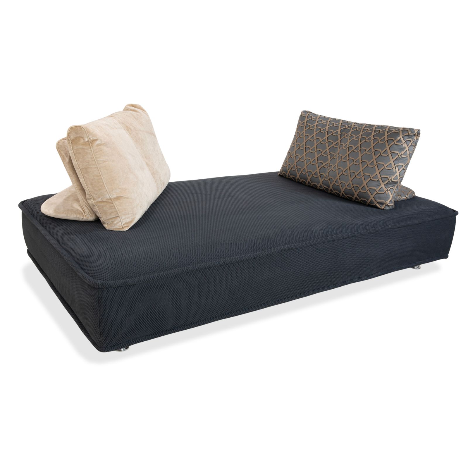 Méridienne canapé 2 places Roche Bobois Escapade en tissu gris-bleu photo 2906.0