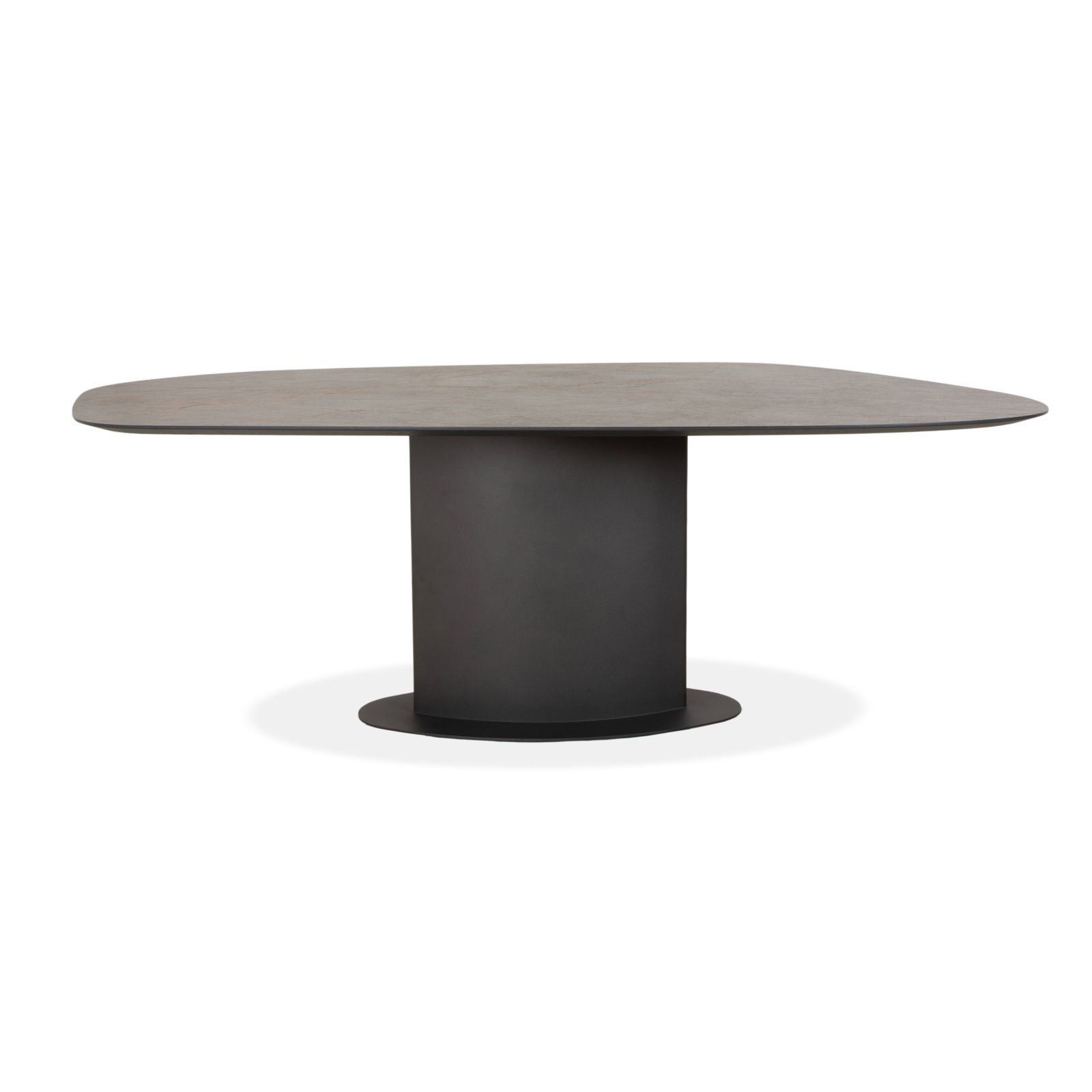 Bert Plantagie Plato Houten Mdf Eettafel, Grijs, Hpl Steenlook, Metalen Onderstel photo vintage