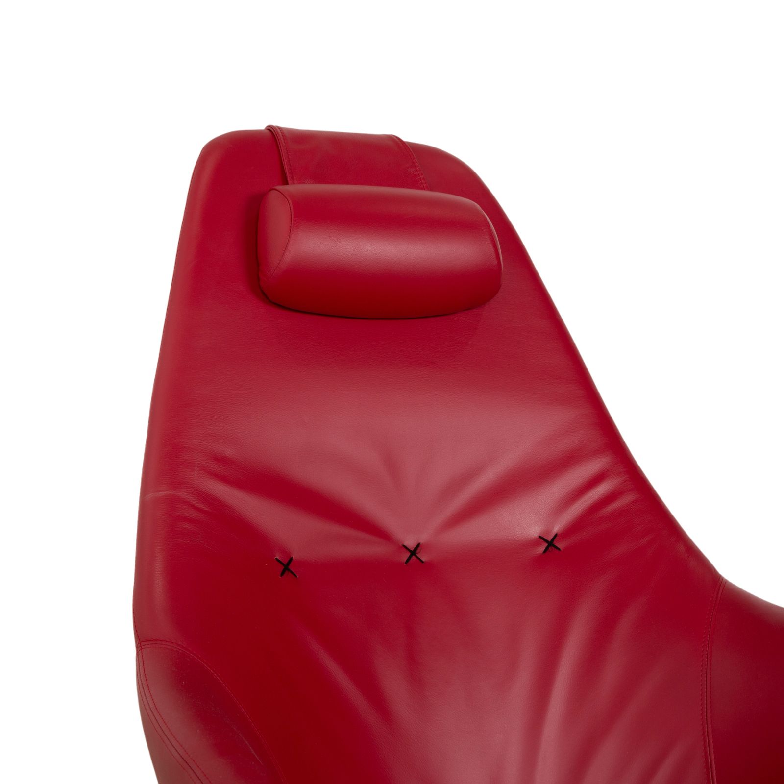 Varier Cocoon, fauteuil en cuir rouge photo vintage