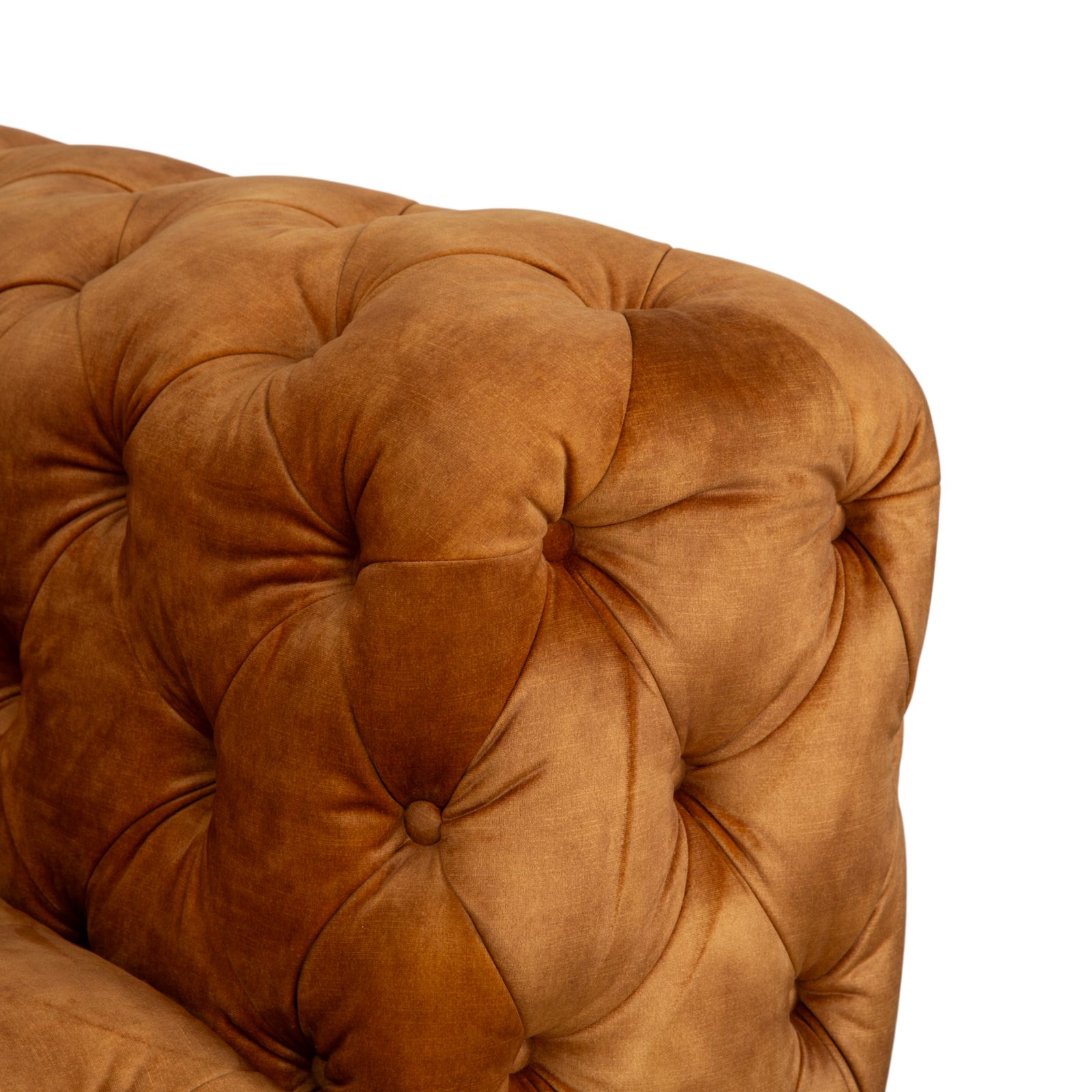 Chesterfield Fabric Armchair, Gold, Yellow, Ochre, Kare Design photo for sale