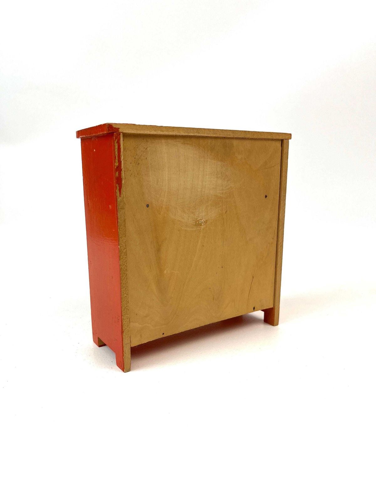 Rare Art Deco Bauhaus De Stijl Red Jewelry Table Box Chest Of Drawers France 1930 photo vintage