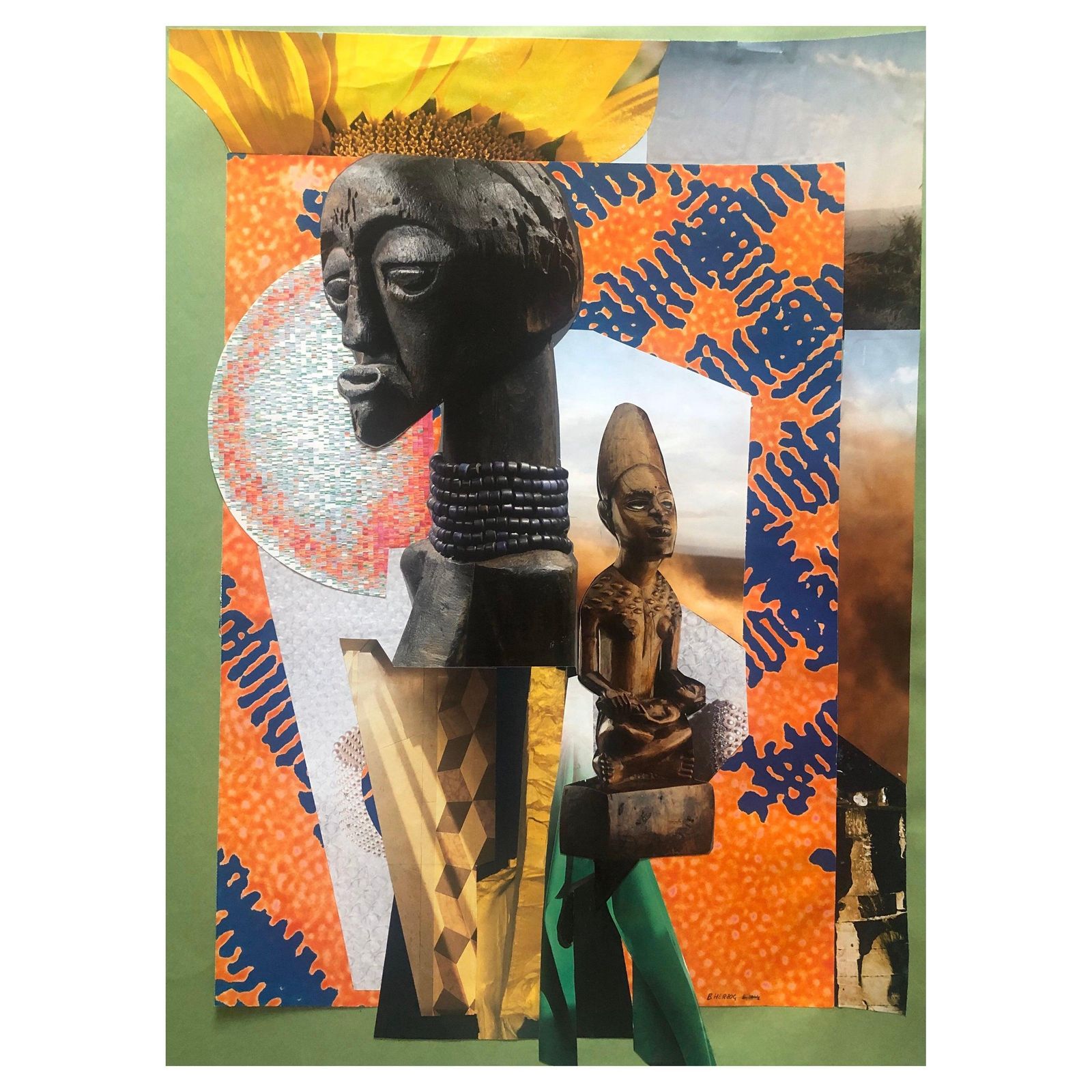 Bernard Herzog 20th Paris School Collage Cutout Artwork Wonderful Interior Design Options 20th Century