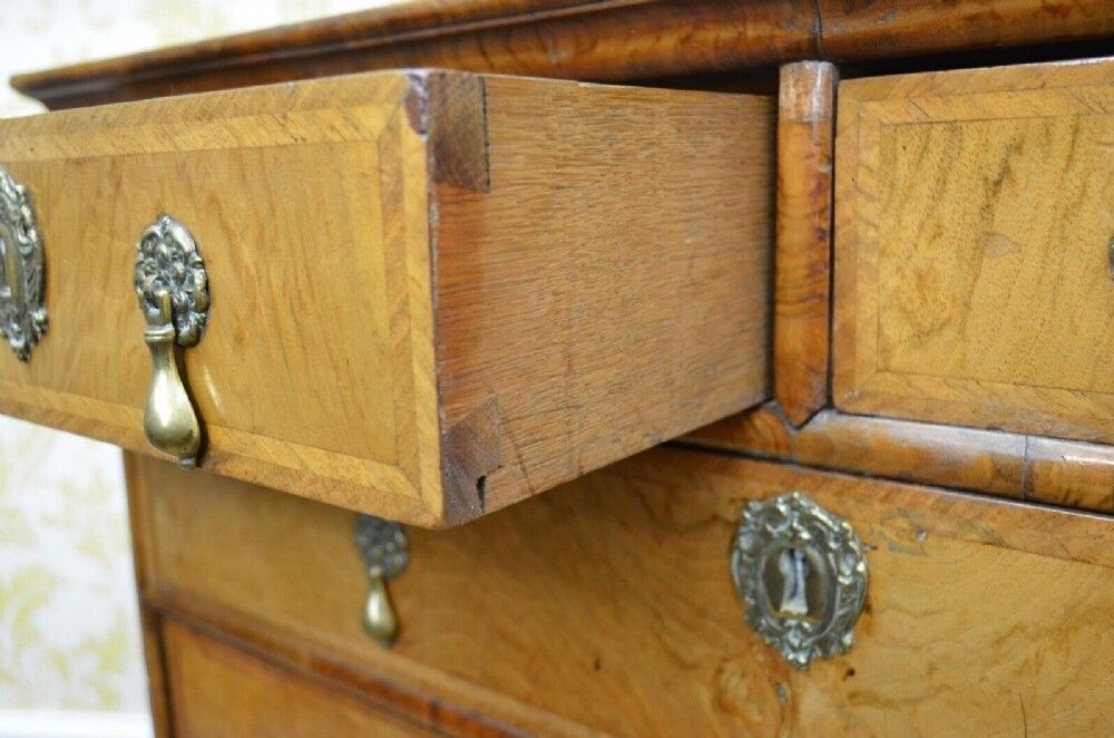 Early 18th Century Walnut Chest Of Drawers photo vintage