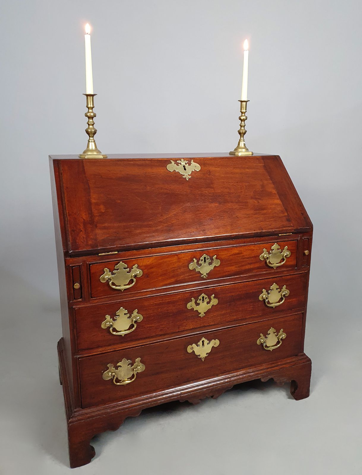George II Petite Fruitwood And Cedarwood ‘Chippendale’ Bureau C. 1750 photo Furniture