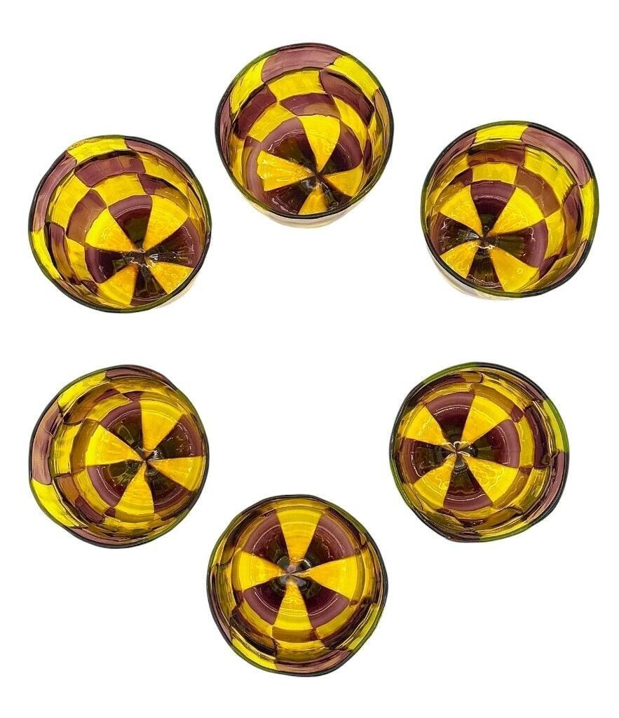 A Set Of Six Italian Handblown Murano Glass Tumblers photo Home Decor