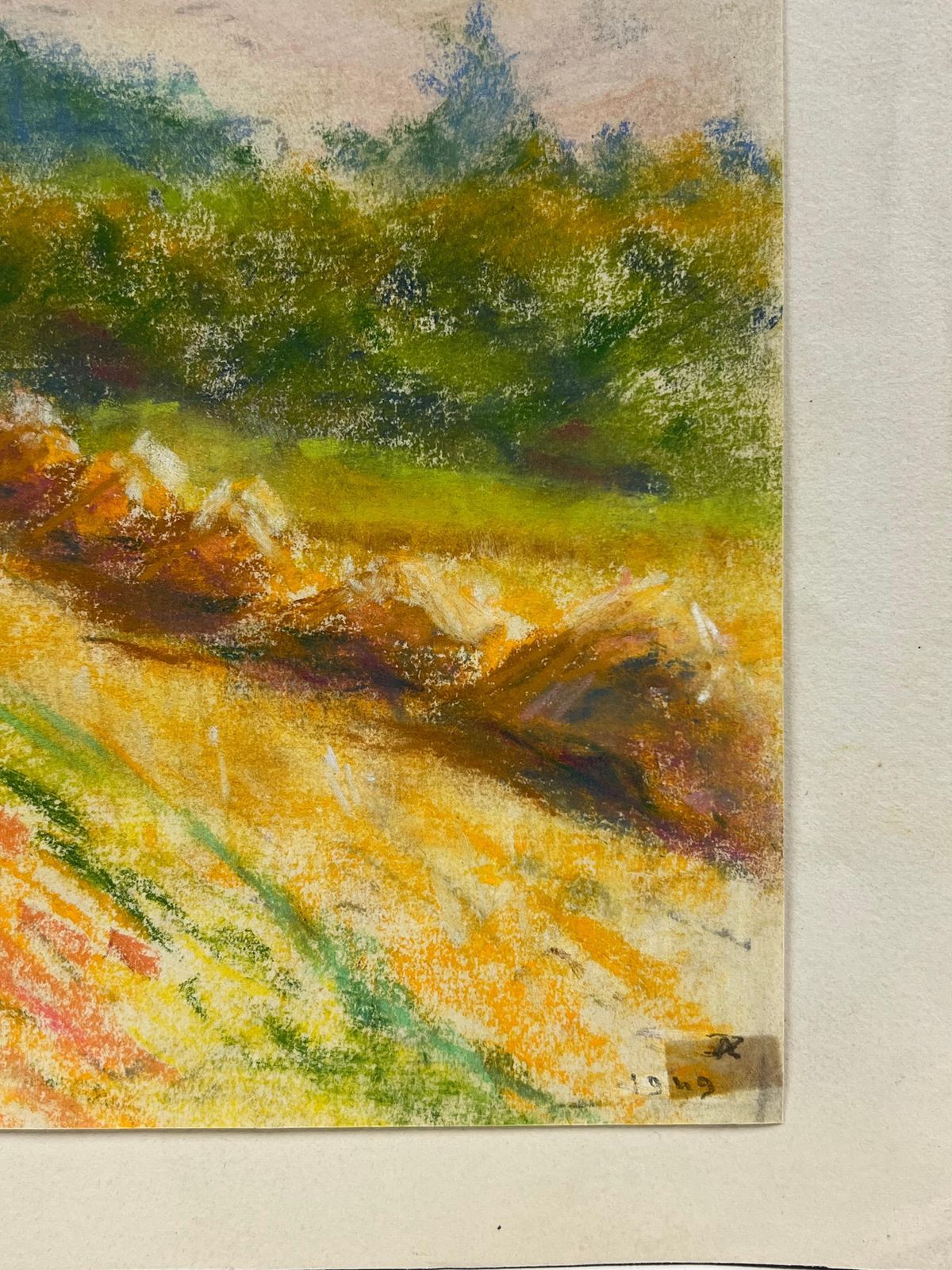 Regine David Golden Harvest Fields Under A Cloudy Sky A Pastel Landscape Of Rural Tranquility 1949 photo buy