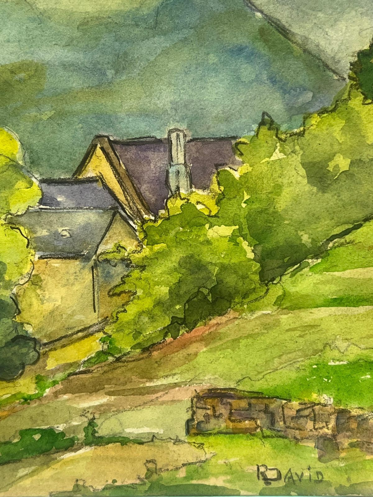 French Countryside With Historic Church Lush Green Landscape Abbey Of Aubazine photo 350.0