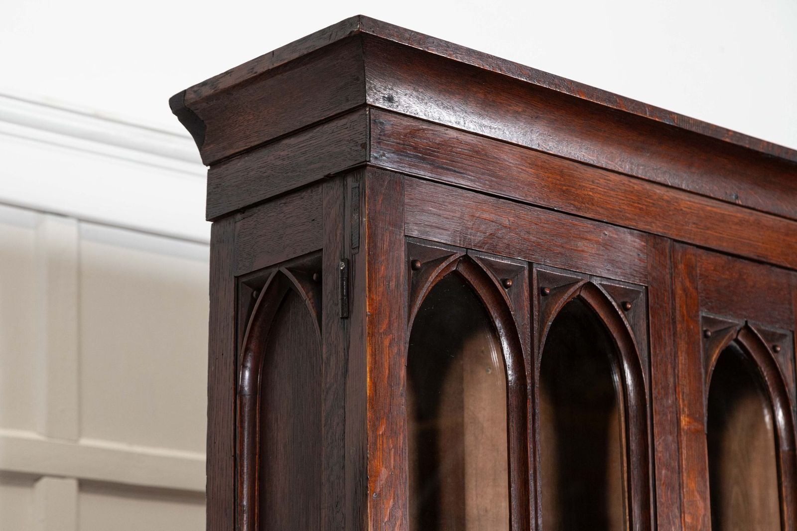 Large 19thc Oak Glazed Library Bookcase photo buy