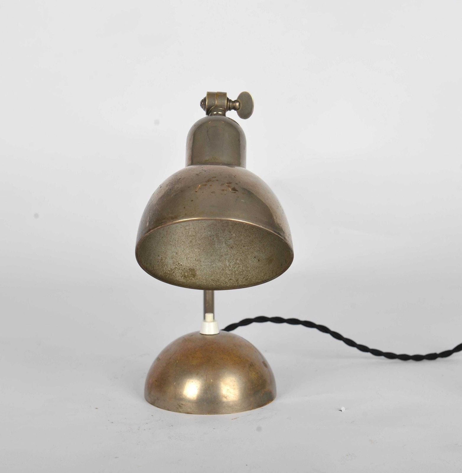 Bauhaus Functionalist Desk Lamp, 1930s Nickel Plated Art Deco Lamp, Vintage Adjustable Lamp, Modernist Desk Lamp photo furniture