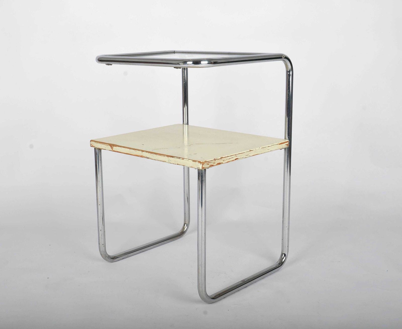Bauhaus Tubular Steel Nightstand Thonet Style Bedside Table Vintage Modernist Furniture, 1930s Bauhaus Side Table, Industrial Furniture