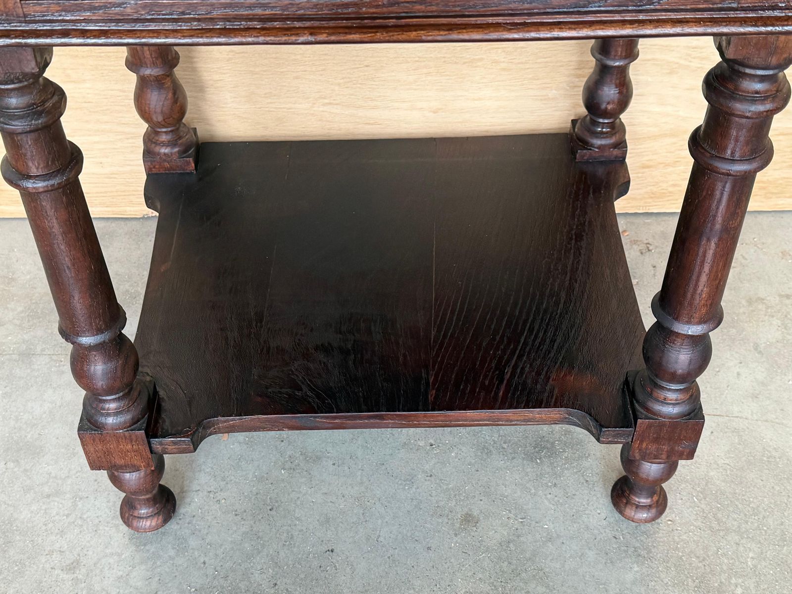 photo vinterior Pair Of Spanish Nightstands With One Drawer And Low Shelve