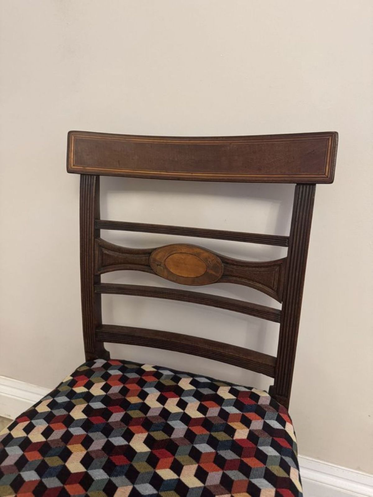 Vibrant Pair Of Regency Mahogany Inlaid Pair Of Chairs photo furniture