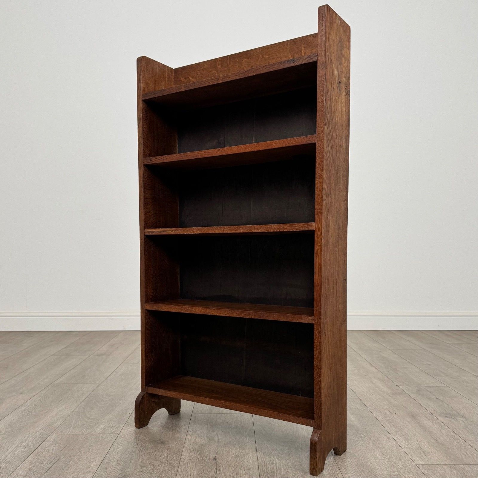 Antique 20th Century Good Quality Small Open Bookcase In Oak photo furniture