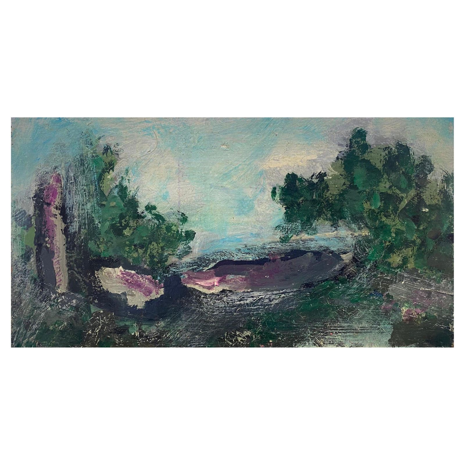 Jacques Pinon, French Expressionist Landscape Painting Late 20th Century