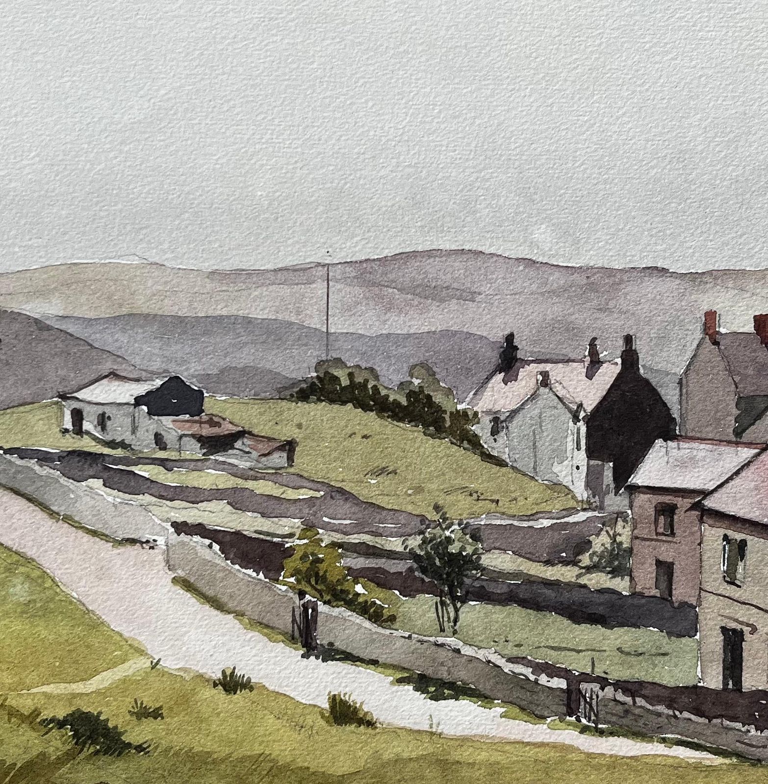 Nthony Herbert Yorkshire Dales Road And Stone Houses In Summer Light English Landscape photo buy