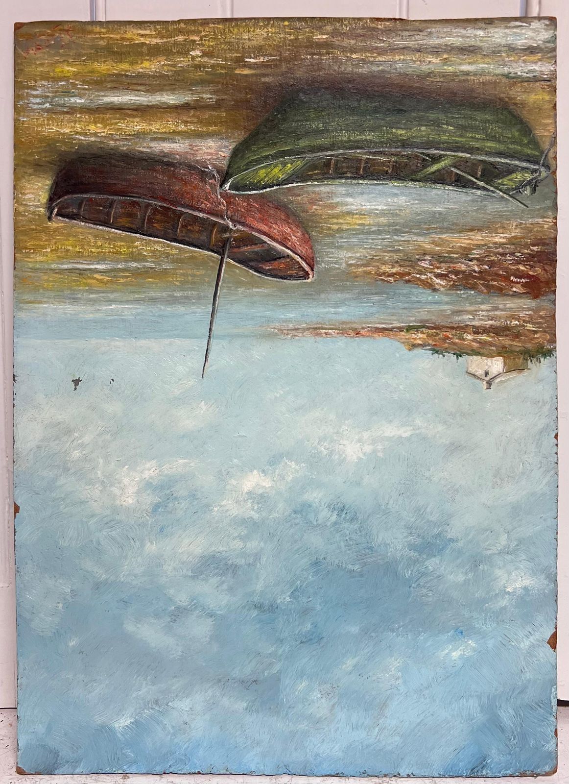photo furniture Jean Fourie Village Church Hidden In The French Valleys 20th C. Oil Painting Landscape