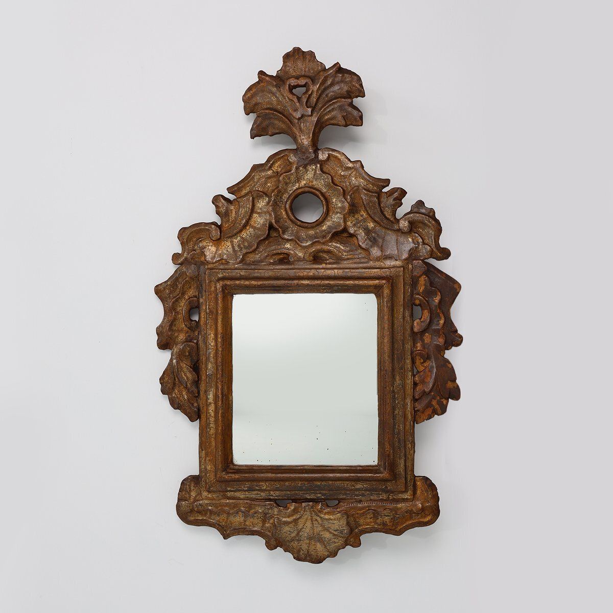 17th Century Renaissance Italian Baroque Carved Wood Mirror